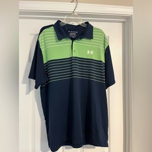 Navy and green polo